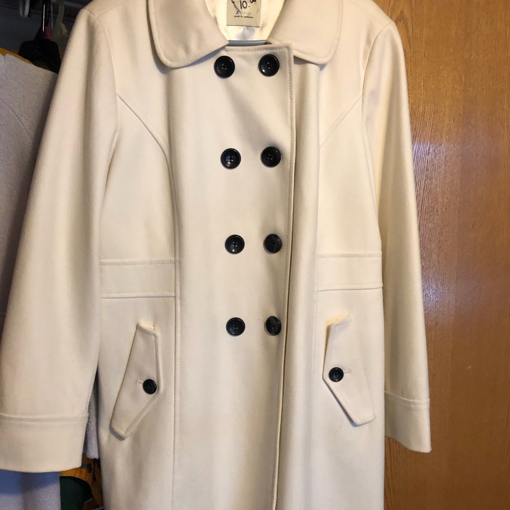 Winter white winter coat